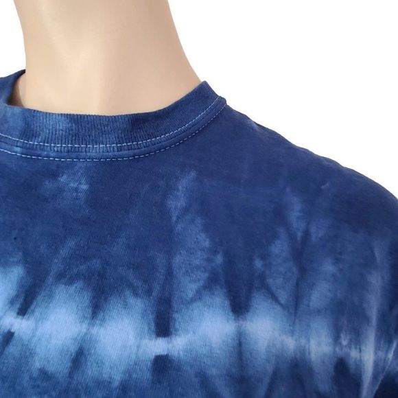 Vibrant Blue Printed Handmade Tie Dye Heavy Cotton - Picture 5 of 5